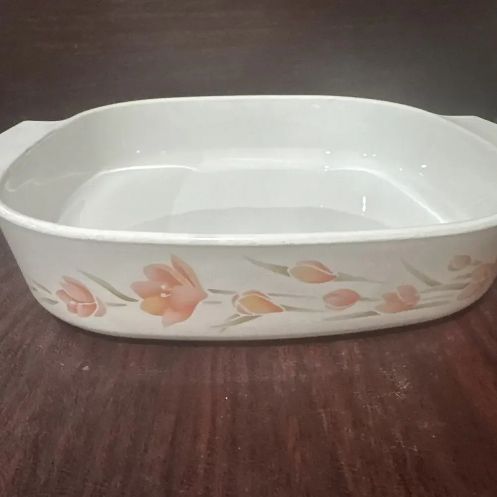 Corning Ware Casserole Pastel Bouquet A-10-B Vintage 2.5 Liter - Picture 5 of 9